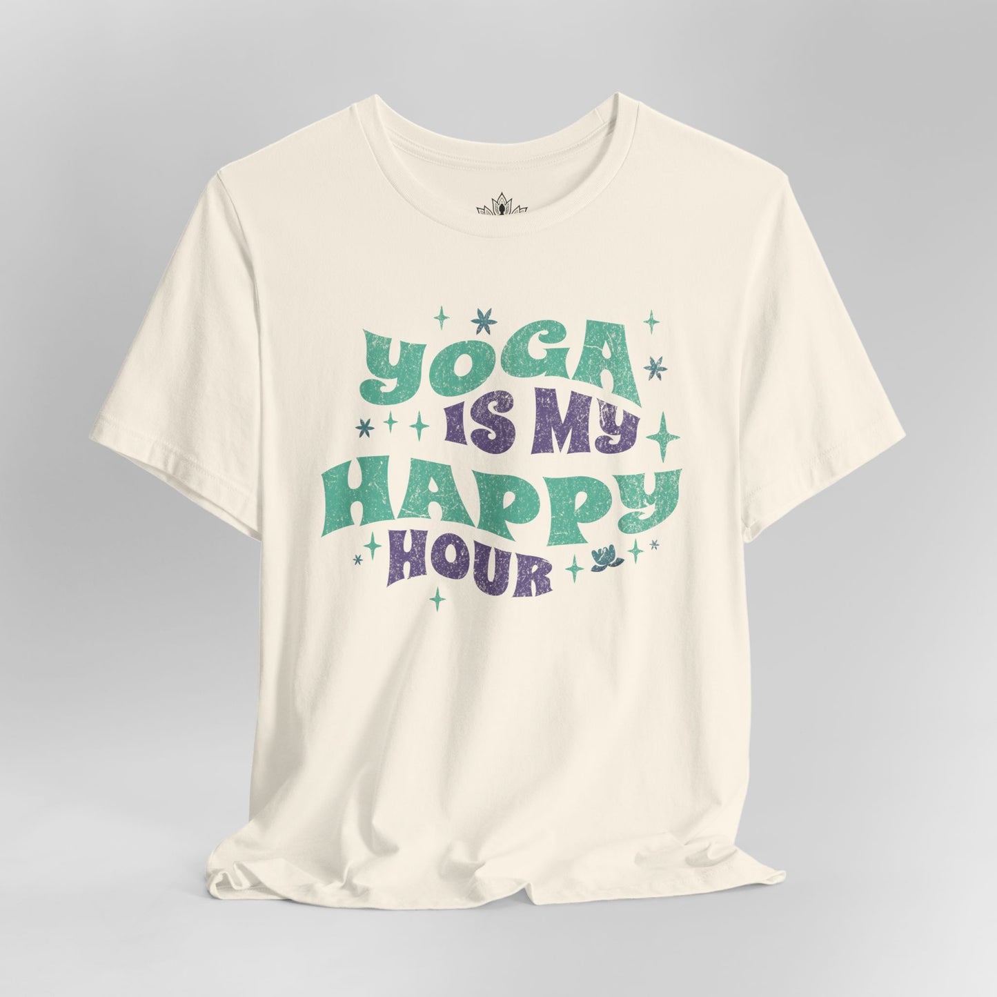 Yoga Is My Happy Hour – Retro Groovy Tee