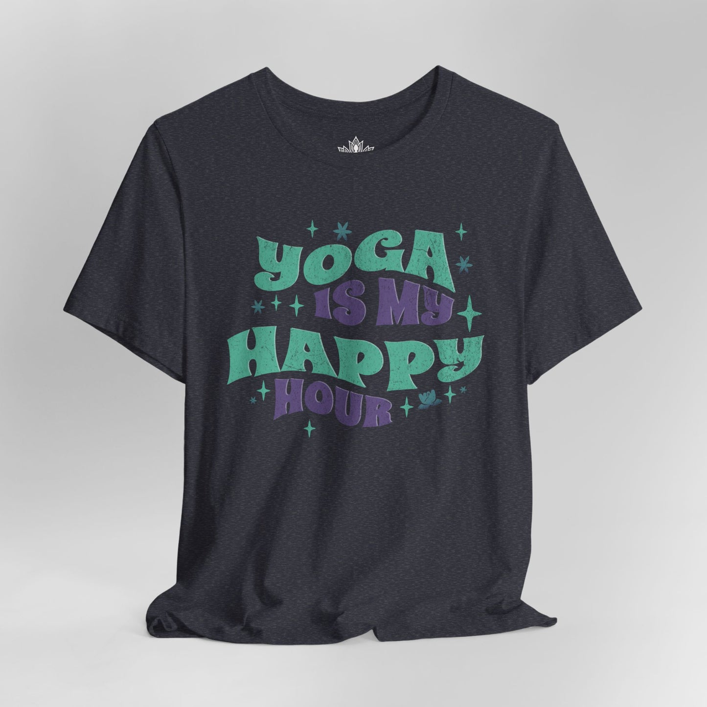 Yoga Is My Happy Hour – Retro Groovy Tee