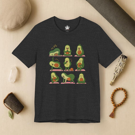 Avocado Yoga Poses - Funny Wellness Tee