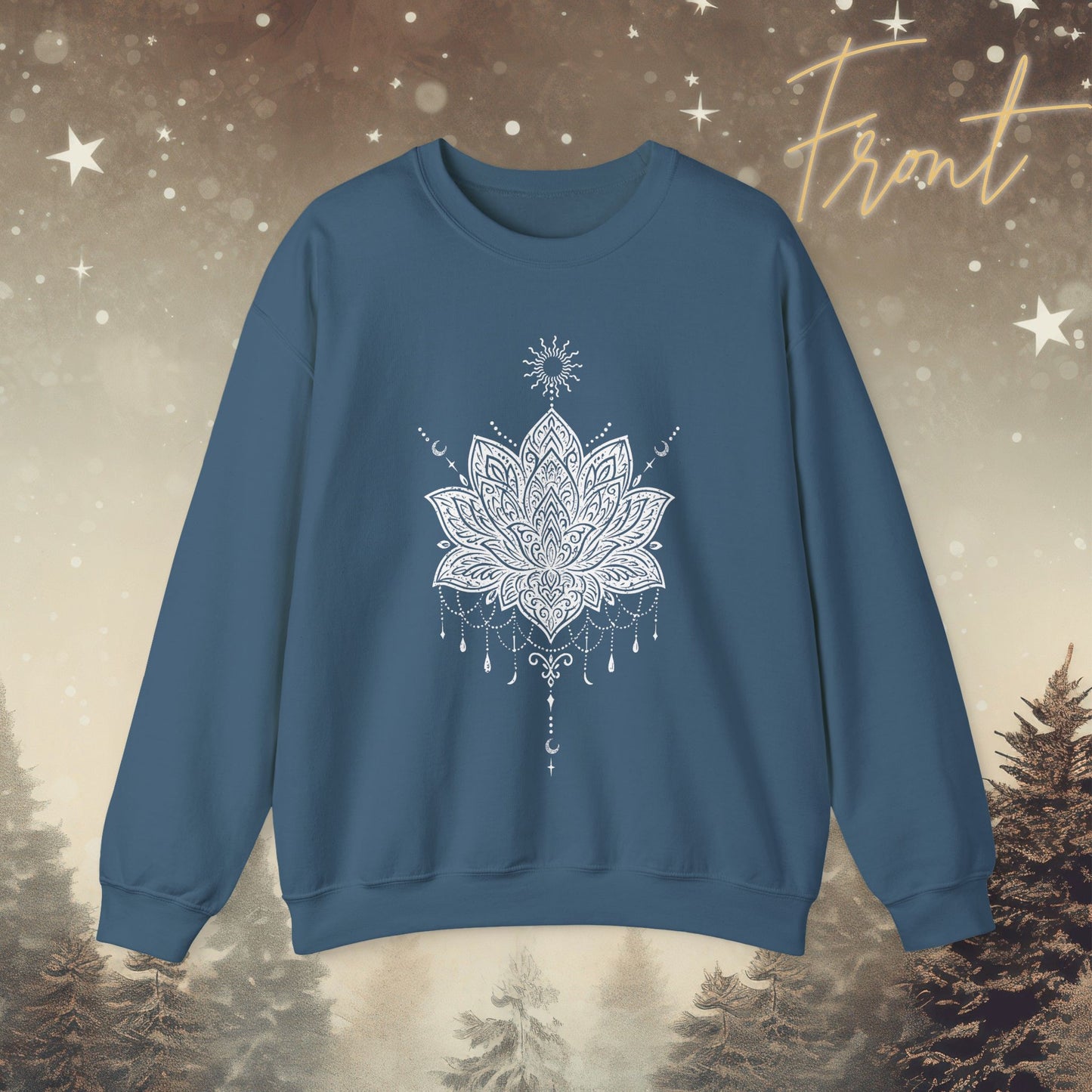 Sacred Lotus Mandala – Mindful Yoga Sweatshirt