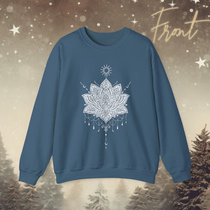 Sacred Lotus Mandala – Mindful Yoga Sweatshirt