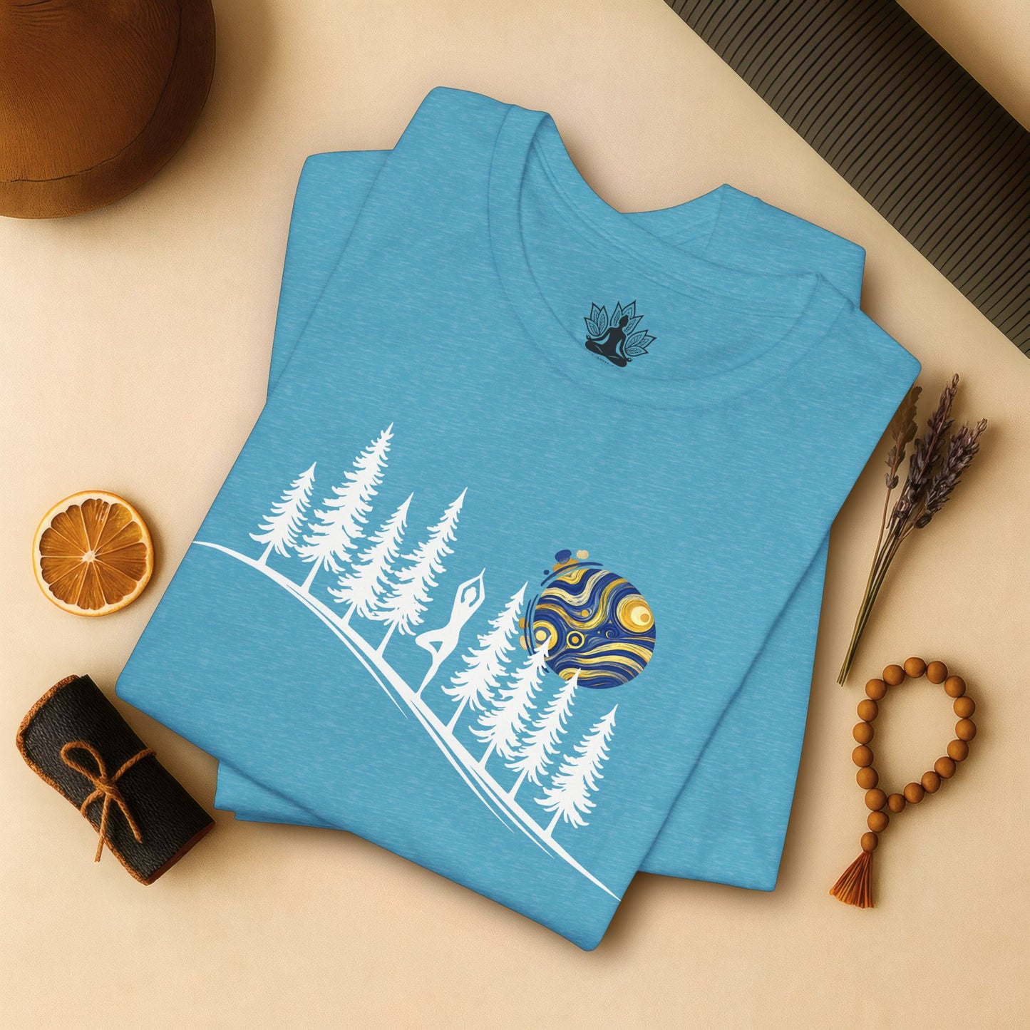 Forest Tree Pose In The Moonlight Tee