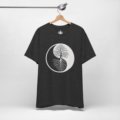 Yin Yang Tree of Balance - Spiritual Nature Men Yoga Tee