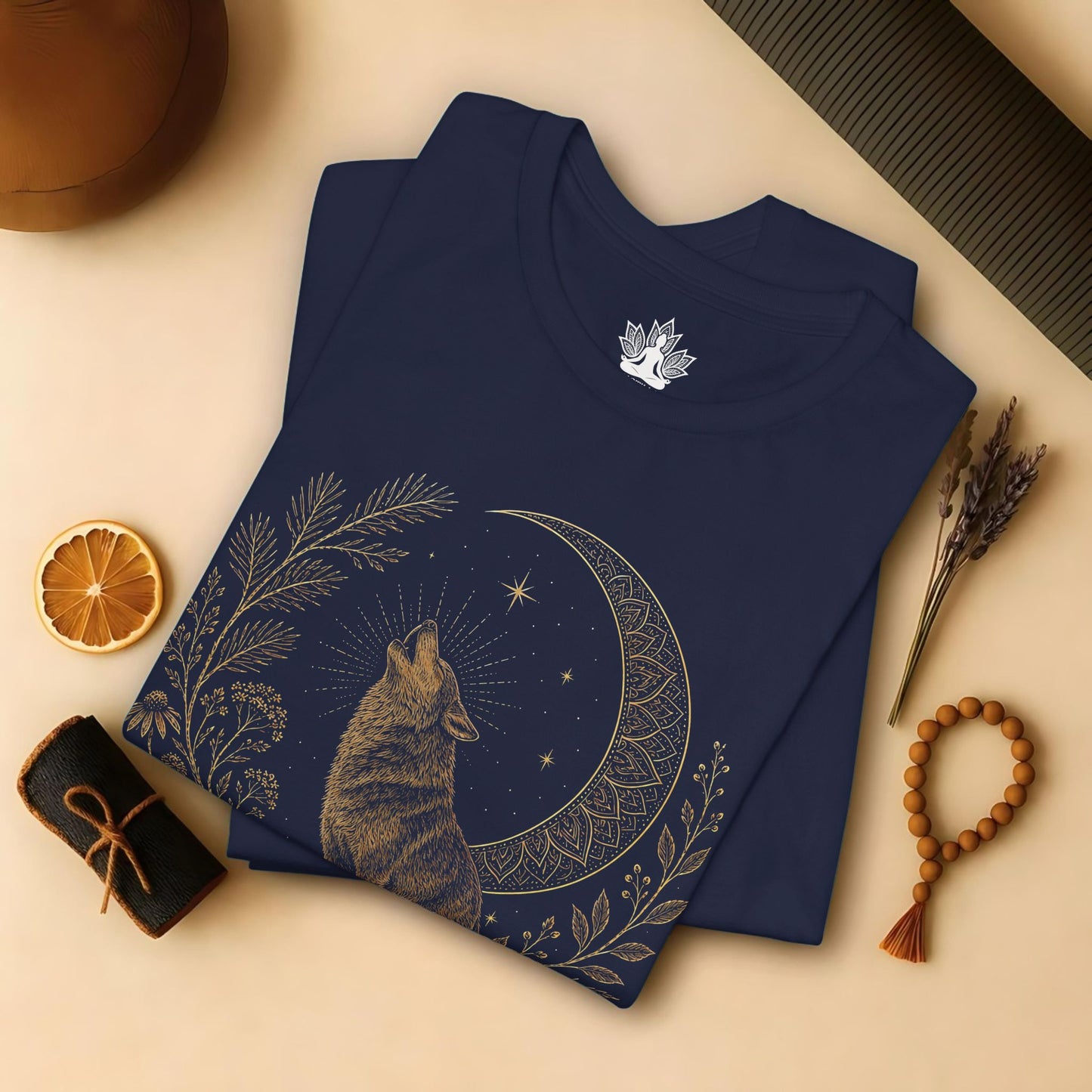 Wolf Song Mandala Moon Tee
