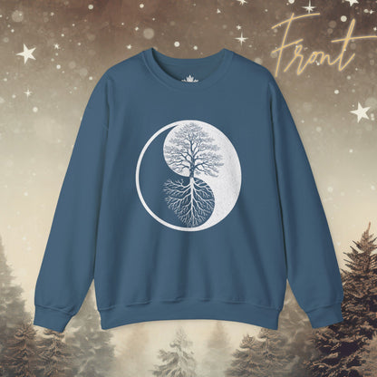 Yin Yang Tree - Mirrored Roots Sweatshirt