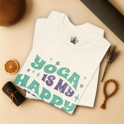 Yoga Is My Happy Hour – Retro Groovy Men Tee