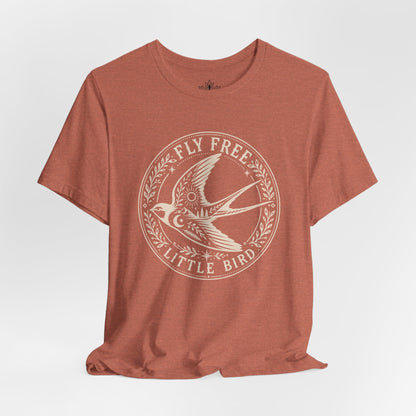 Fly Free, Little Bird Badge Tee