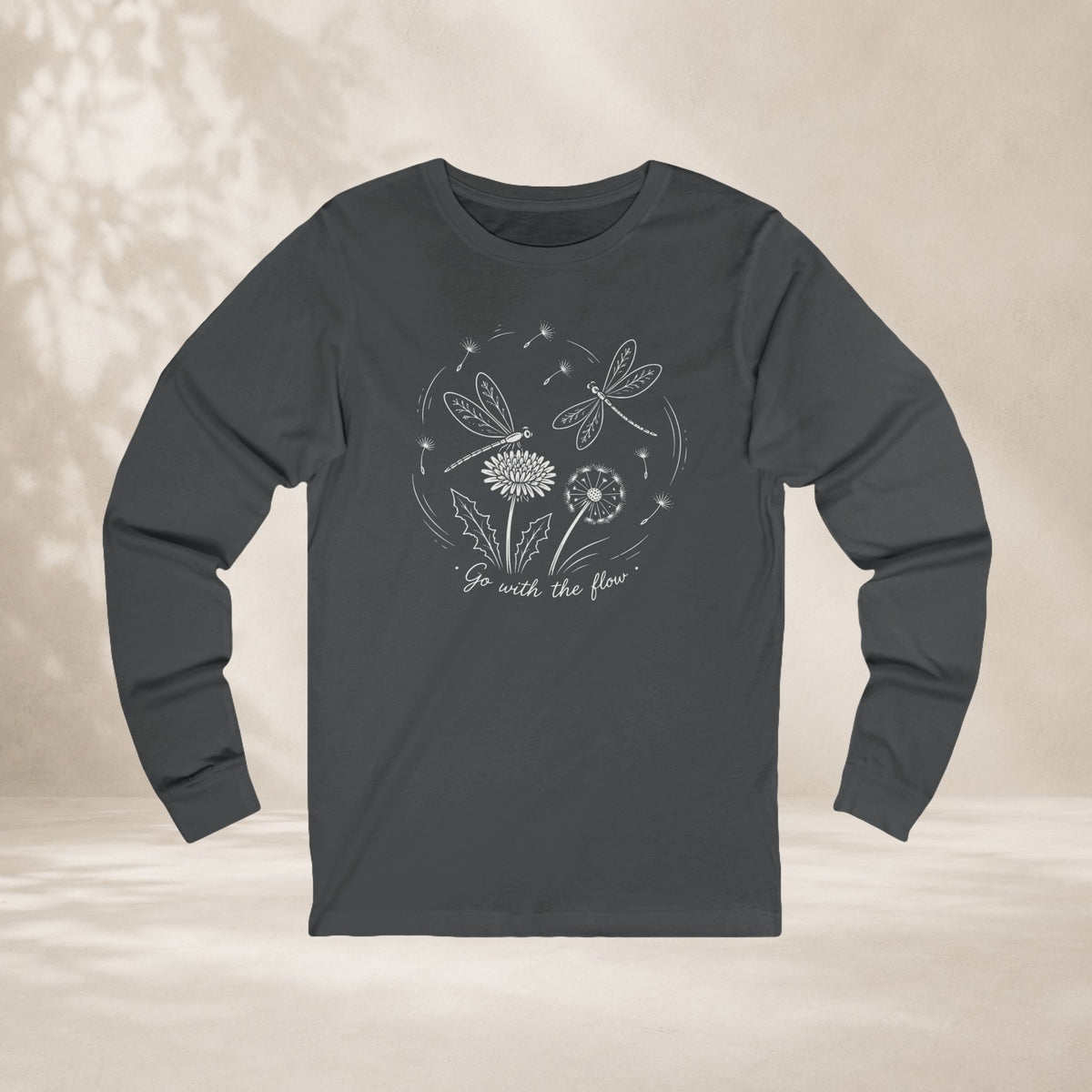Dragonflies Go With The Flow Long Sleeve Tee