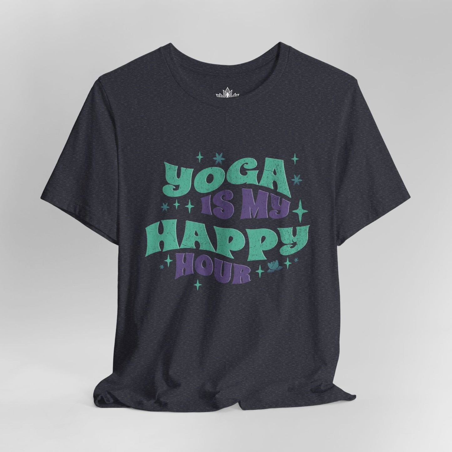 Yoga Is My Happy Hour – Retro Groovy Men Tee
