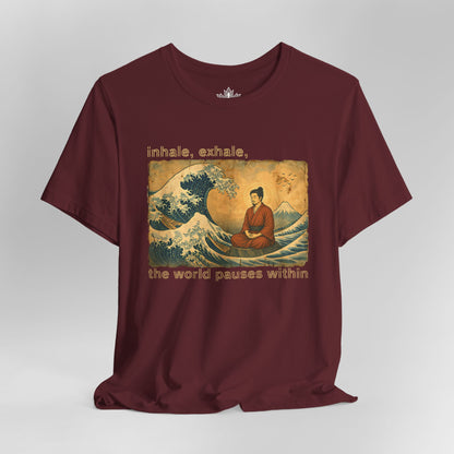 Inhale Exhale Japanese Wave Men Tee
