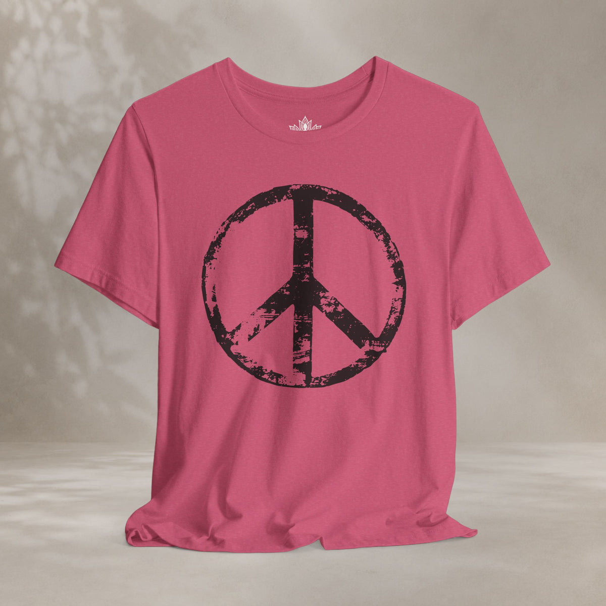 Vintage Peace Symbol Black Print Tee