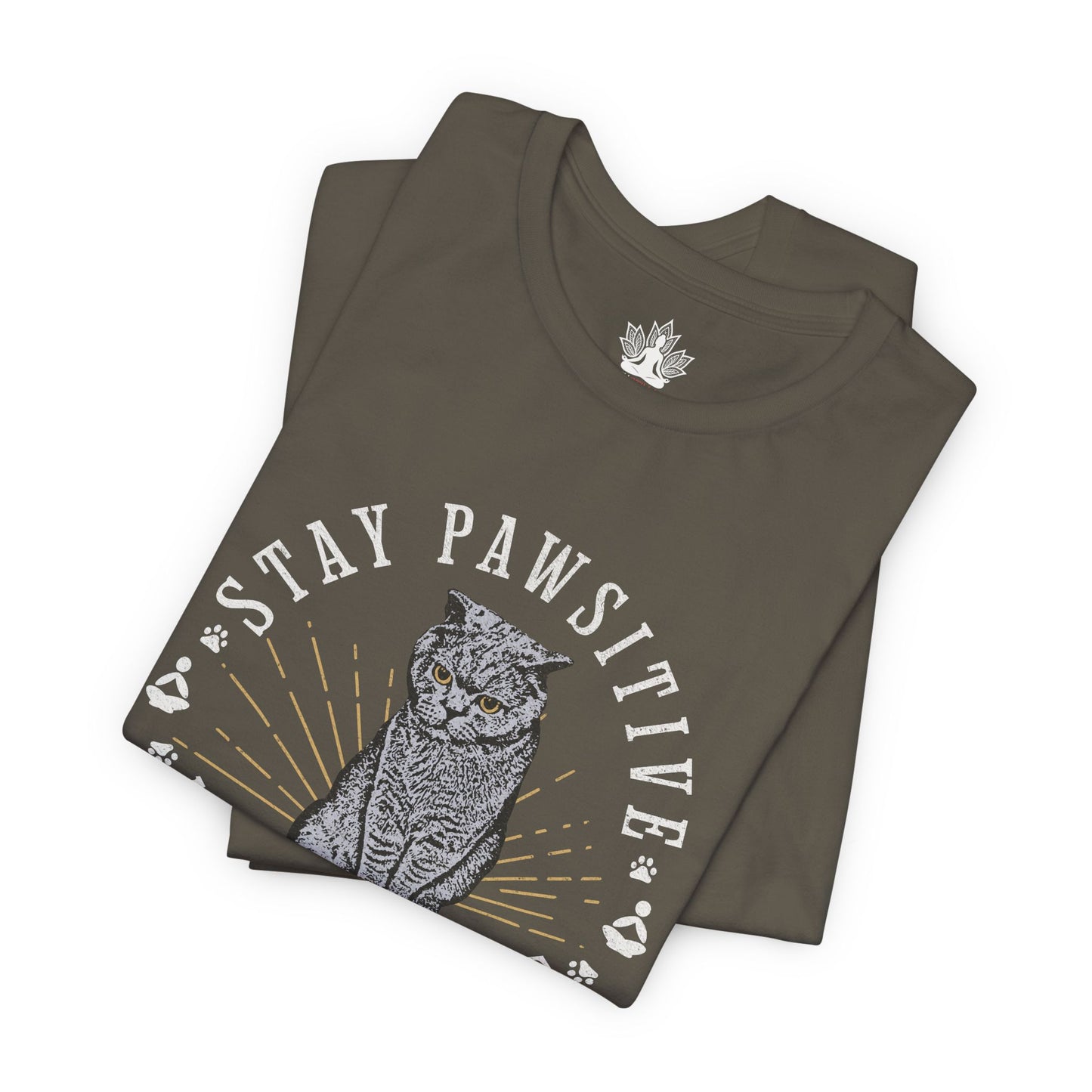 Stay Pawsitive Nameowste – Funny Cat Yoga Men Tee