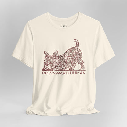 Frenchie Mandala – Downward French Bulldog Tee