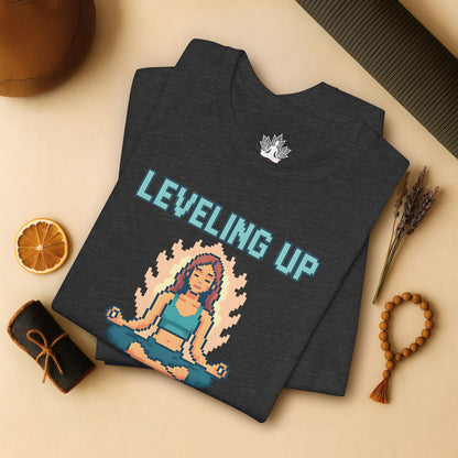 Leveling Up IRL – Pixel Yoga Tee