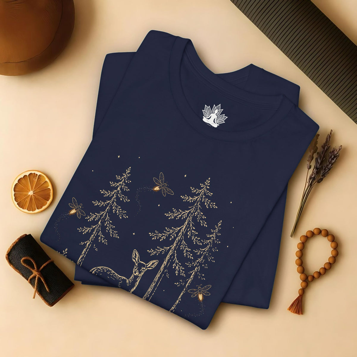The Quiet Path Doe & Fireflies Tee