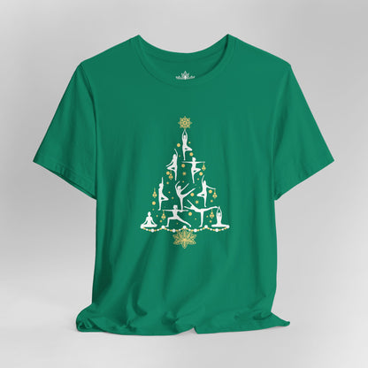 Yoga Poses Christmas Tree – Mindful Holiday Tee