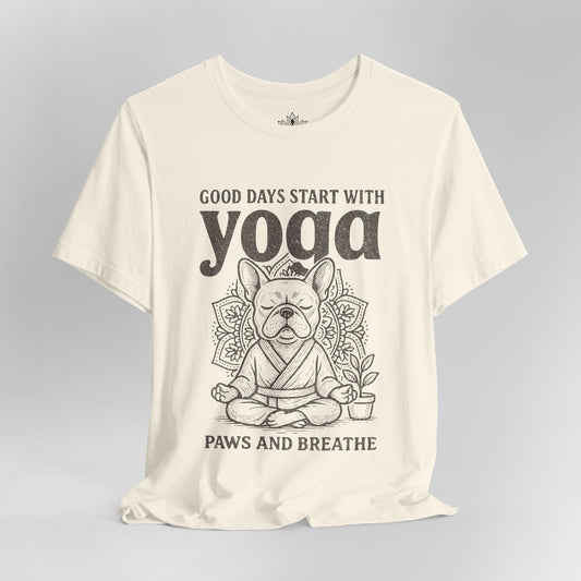 French Bulldog Yoga - Good Vibes Men Tee