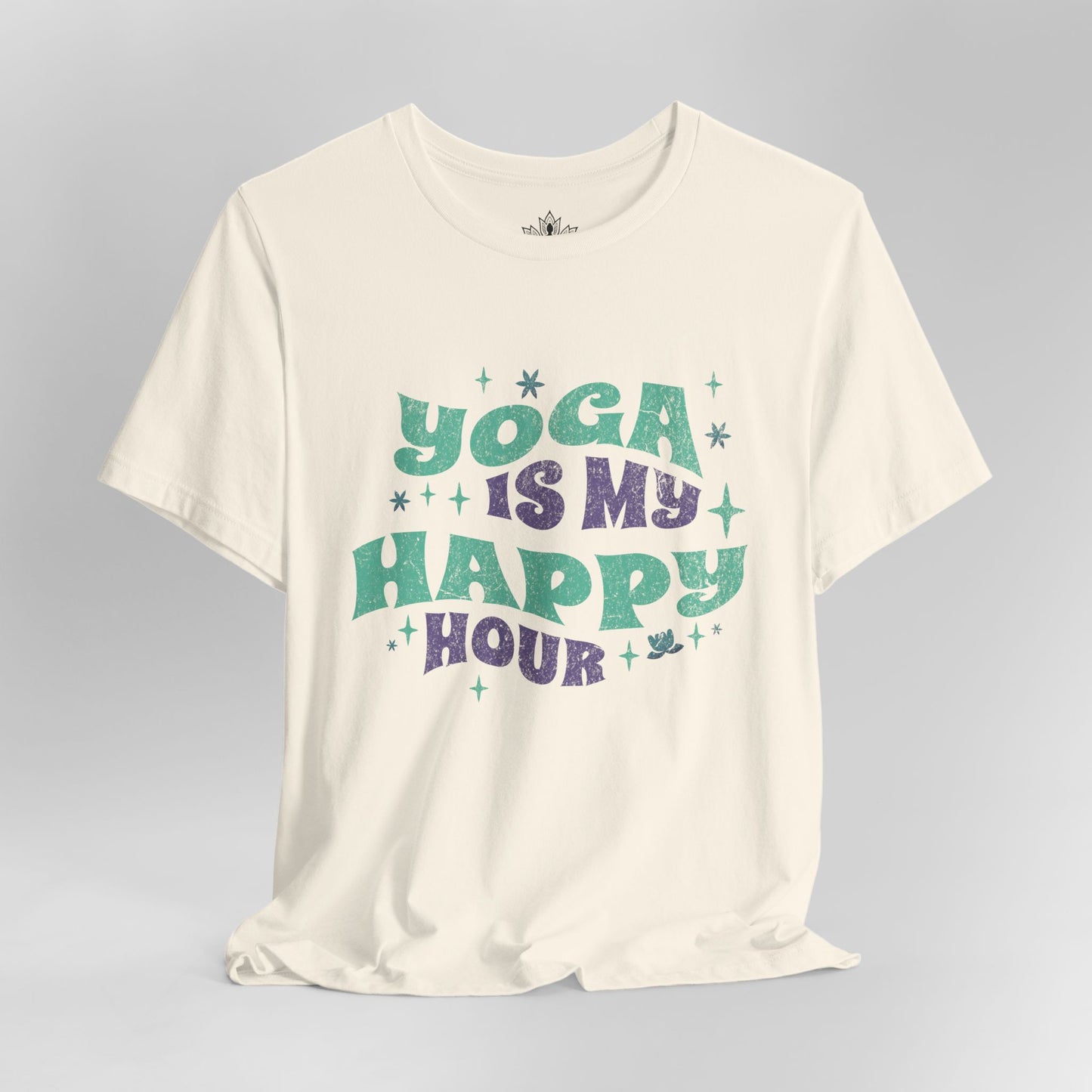 Yoga Is My Happy Hour – Retro Groovy Men Tee