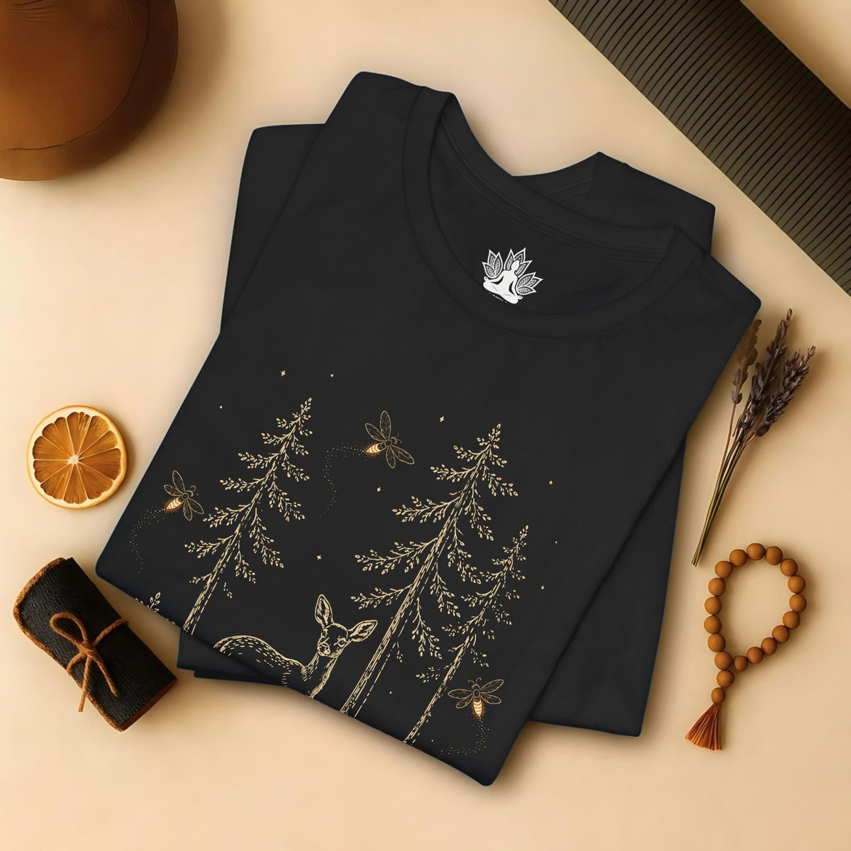 The Quiet Path Doe & Fireflies Tee