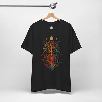 Mystic Roots Rising - Lunar Mandala Men Tee