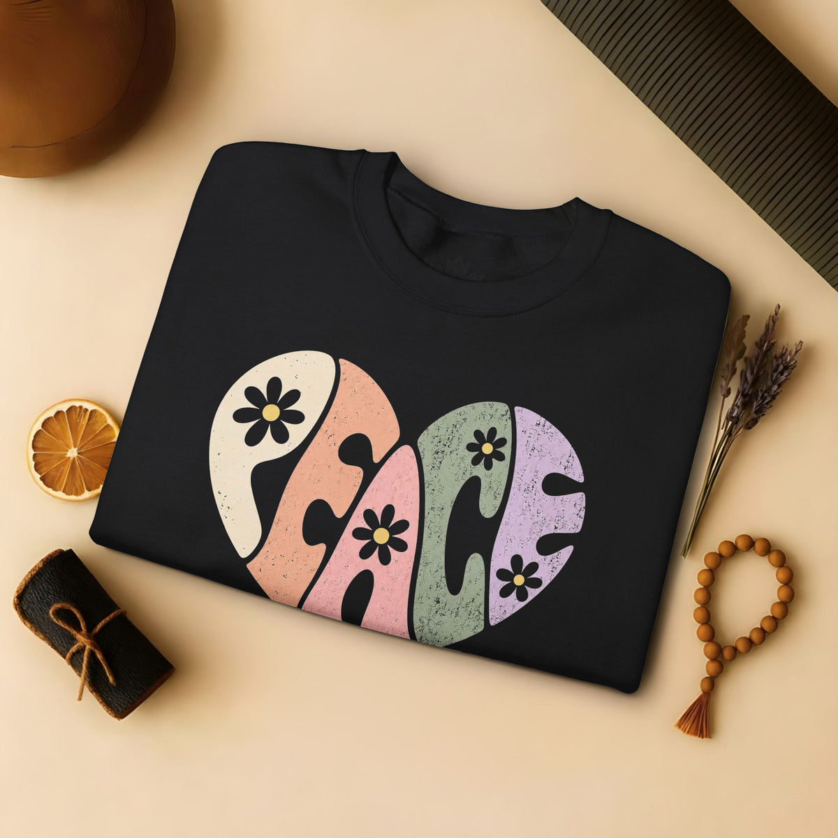 Retro Peace Heart Sweatshirt