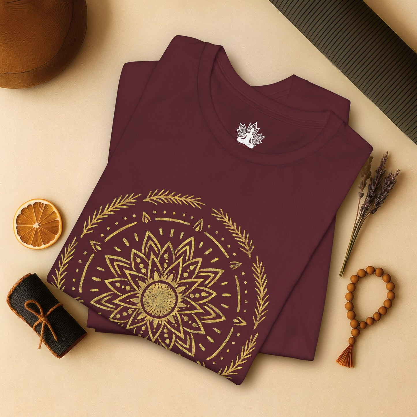 Golden Mandala – Sacred Balance Men Tee