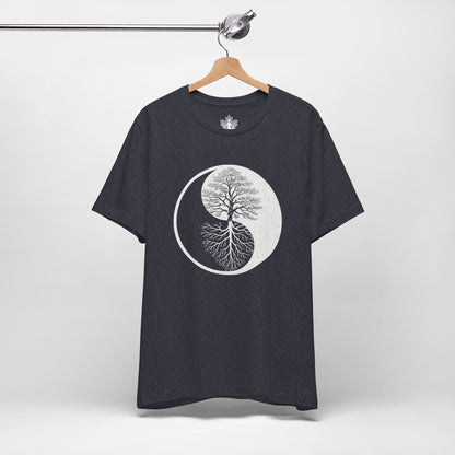Yin Yang Tree of Balance - Spiritual Nature Men Yoga Tee