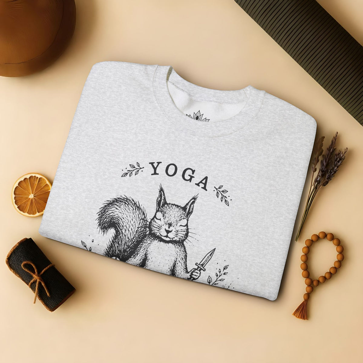 Yoga Because Murder Is Wrong Squirrel Sweatshirt