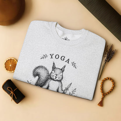 Yoga Because Murder Is Wrong Squirrel Sweatshirt