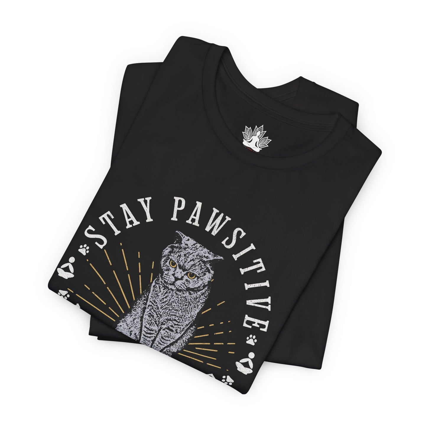 Stay Pawsitive Nameowste – Funny Cat Yoga Men Tee