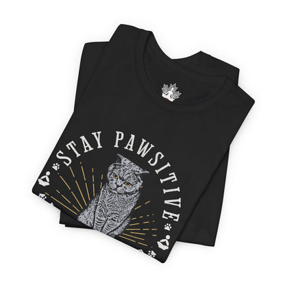 Stay Pawsitive Nameowste – Funny Cat Yoga Men Tee