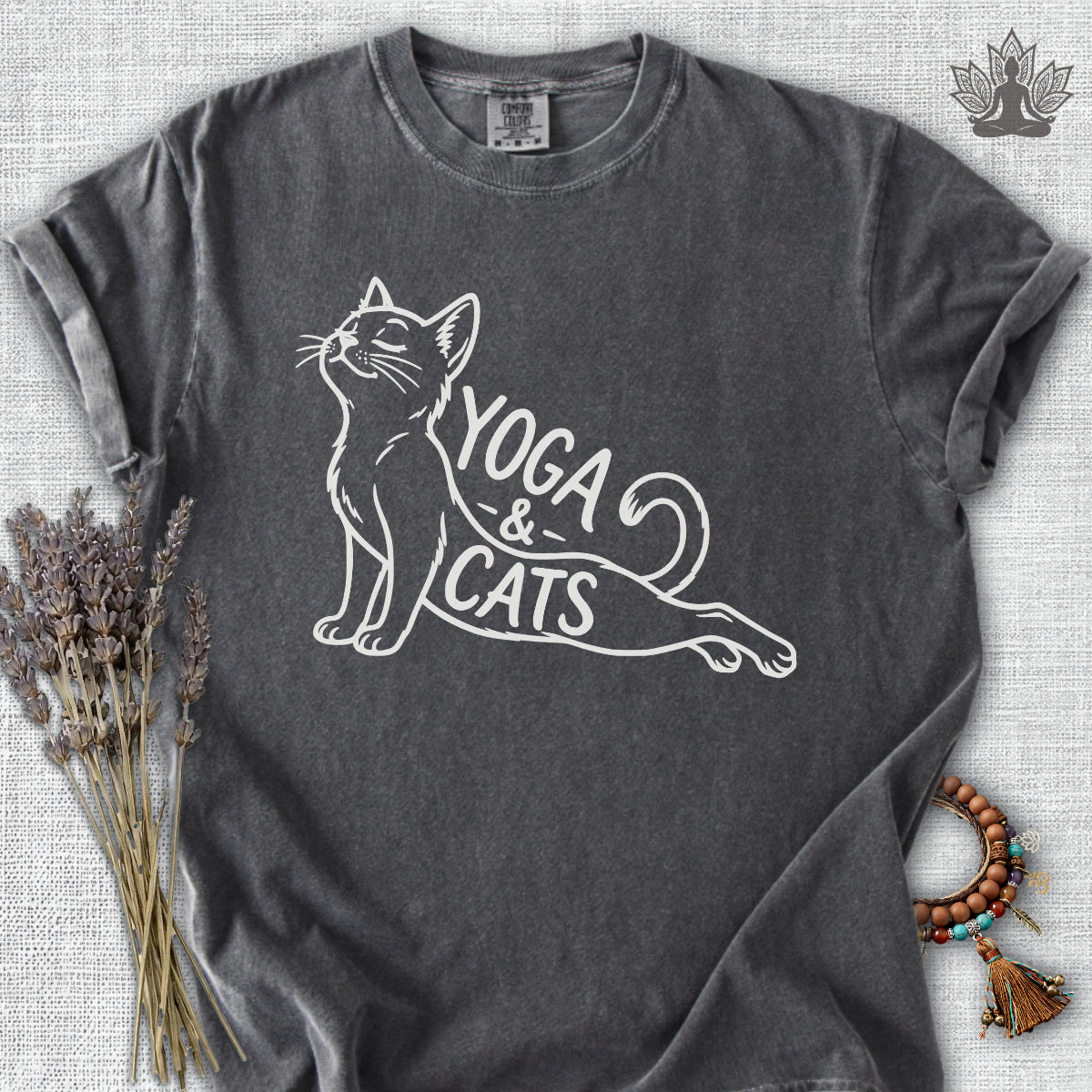 Yoga & Cats Comfort Colors® Tee