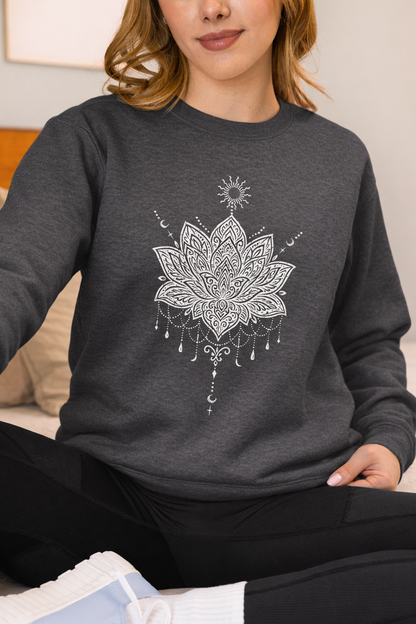Sacred Lotus Mandala – Mindful Yoga Sweatshirt