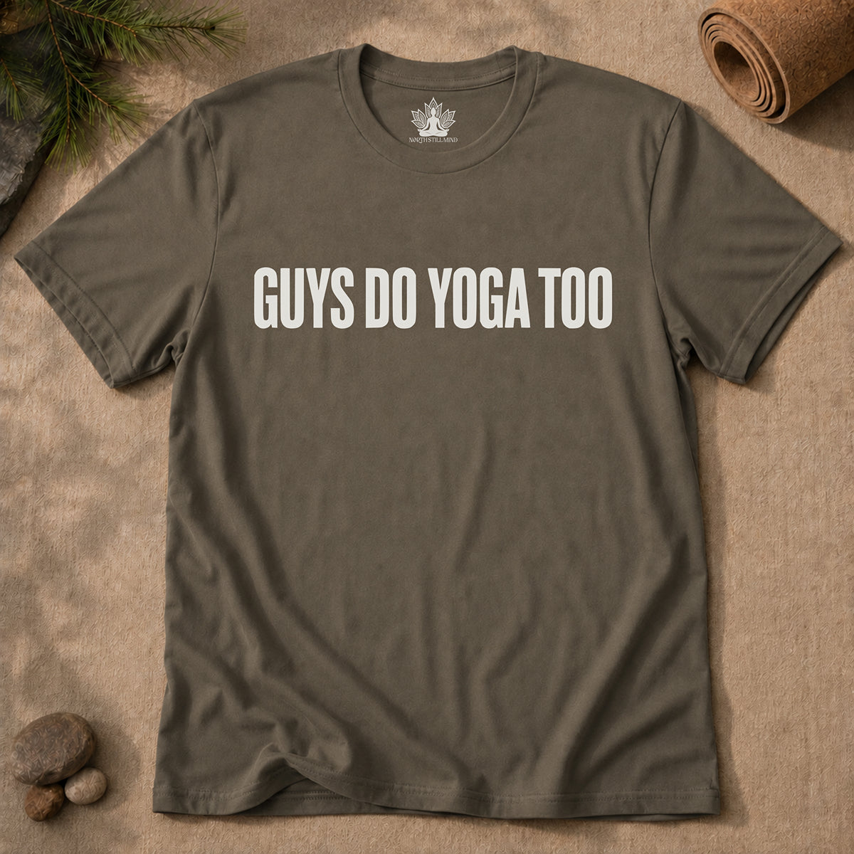 Guys Do Yoga Too Minimalist Tee