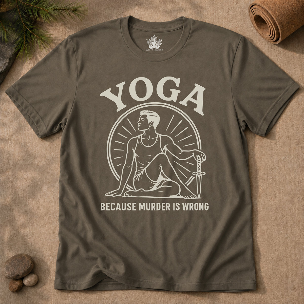 Yoga Because Murder Is Wrong Men Tee