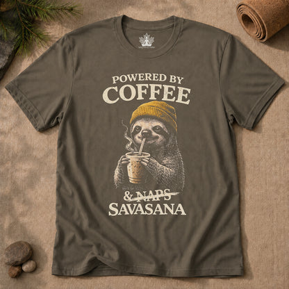 Powered By Coffee & Savasana Men Tee