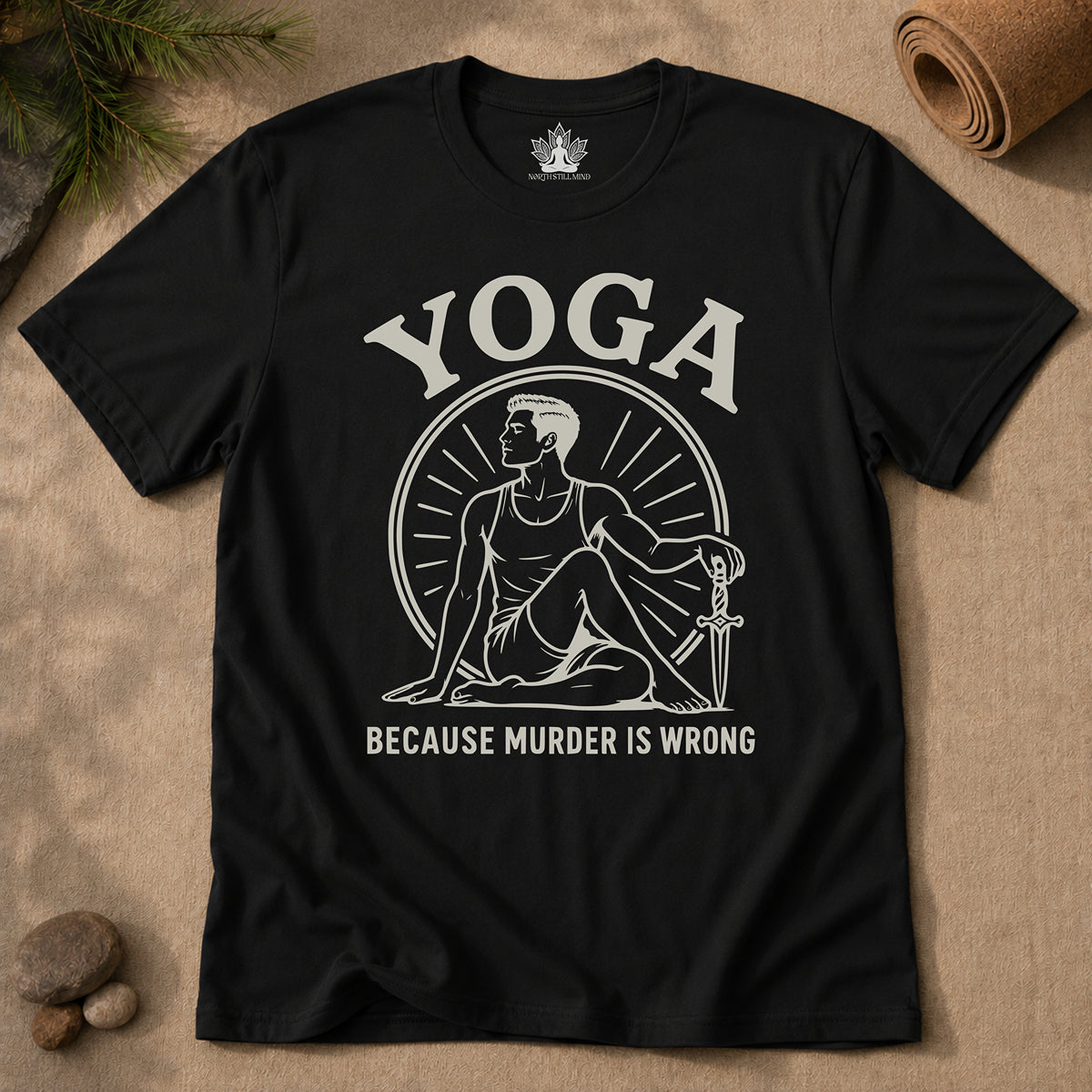 Yoga Because Murder Is Wrong Men Tee