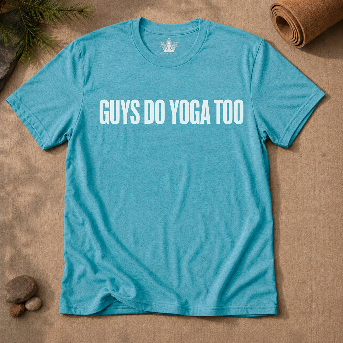 Guys Do Yoga Too Minimalist Tee