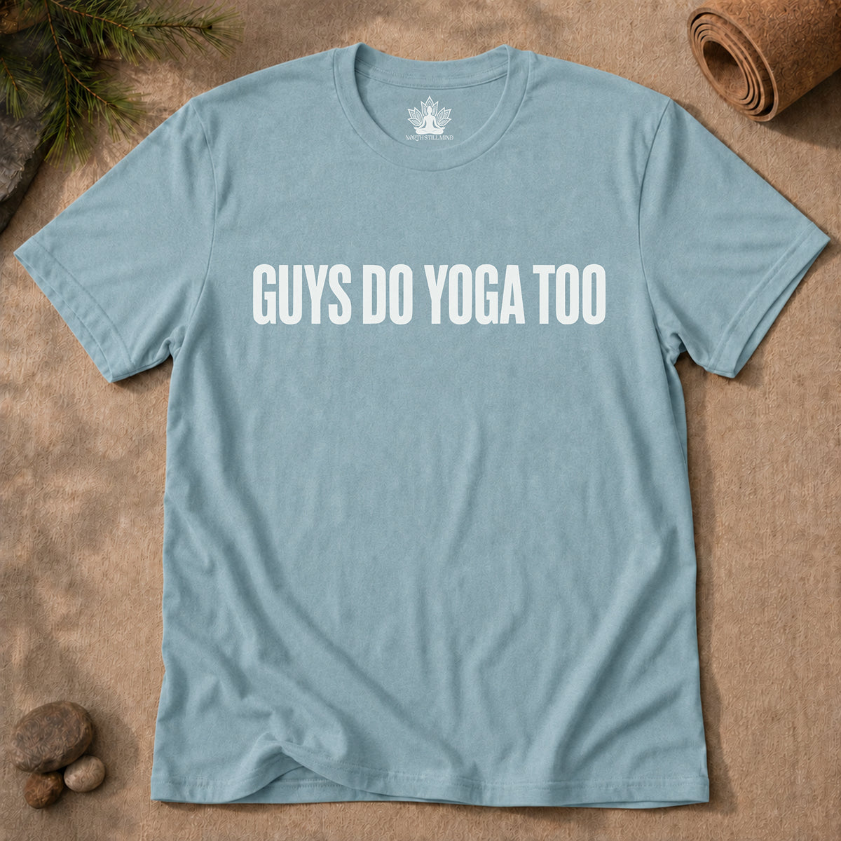 Guys Do Yoga Too Minimalist Tee