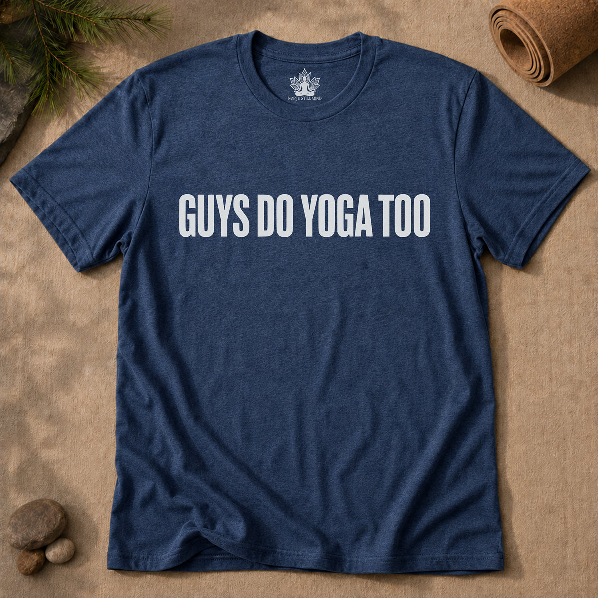 Guys Do Yoga Too Minimalist Tee