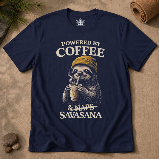 Powered By Coffee & Savasana Men Tee