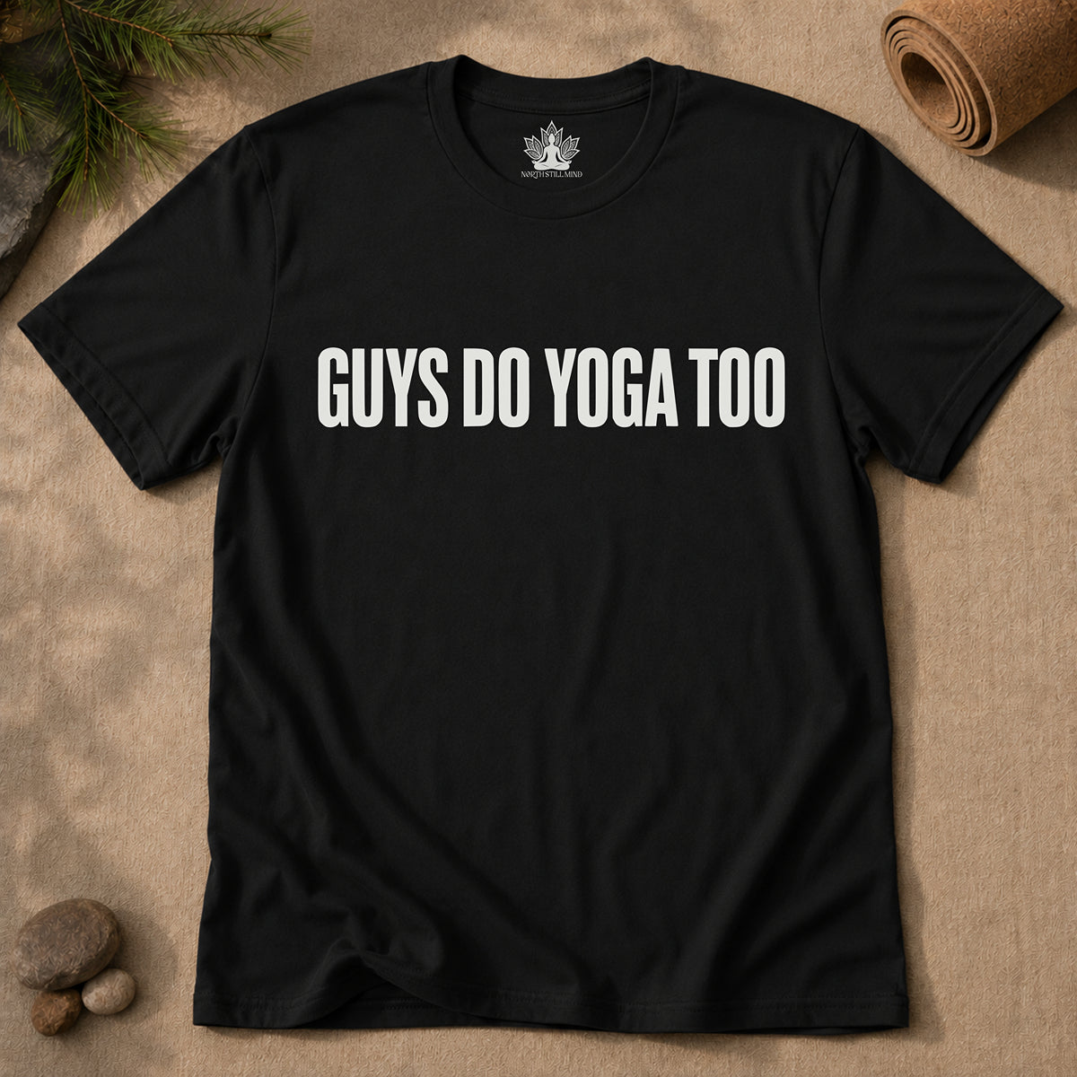 Guys Do Yoga Too Minimalist Tee