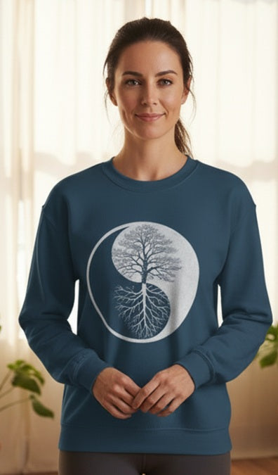 Yin Yang Tree - Mirrored Roots Sweatshirt