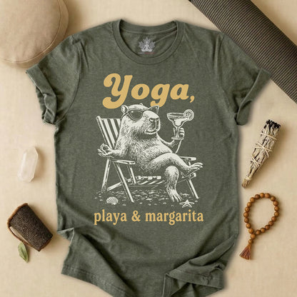 Capybara Yoga, Playa & Margarita Tee