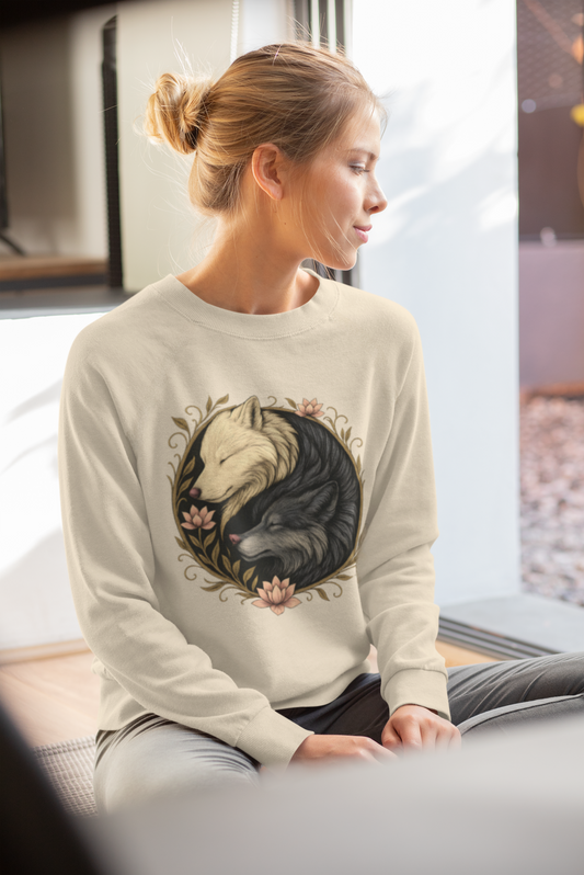 Yin Yang Wolves - Spiritual Balance Sweatshirt