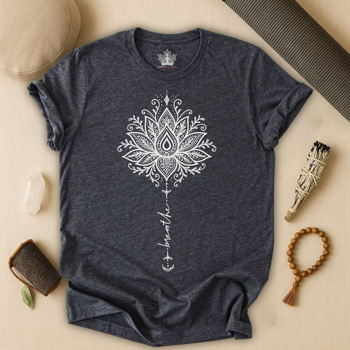 Breathe Lotus Mandala - Mindful Yoga Tee