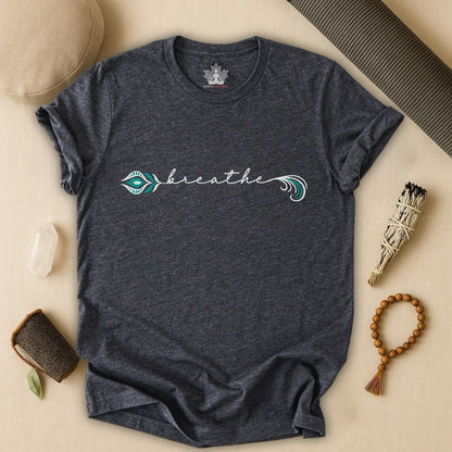 Breathe Feather Flow - Mindful Calm Tee