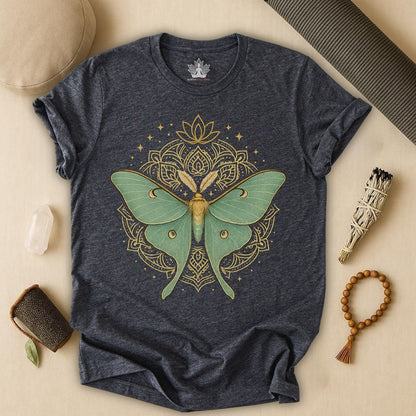 Celestial Moth Mandala - Sacred Lotus Tee