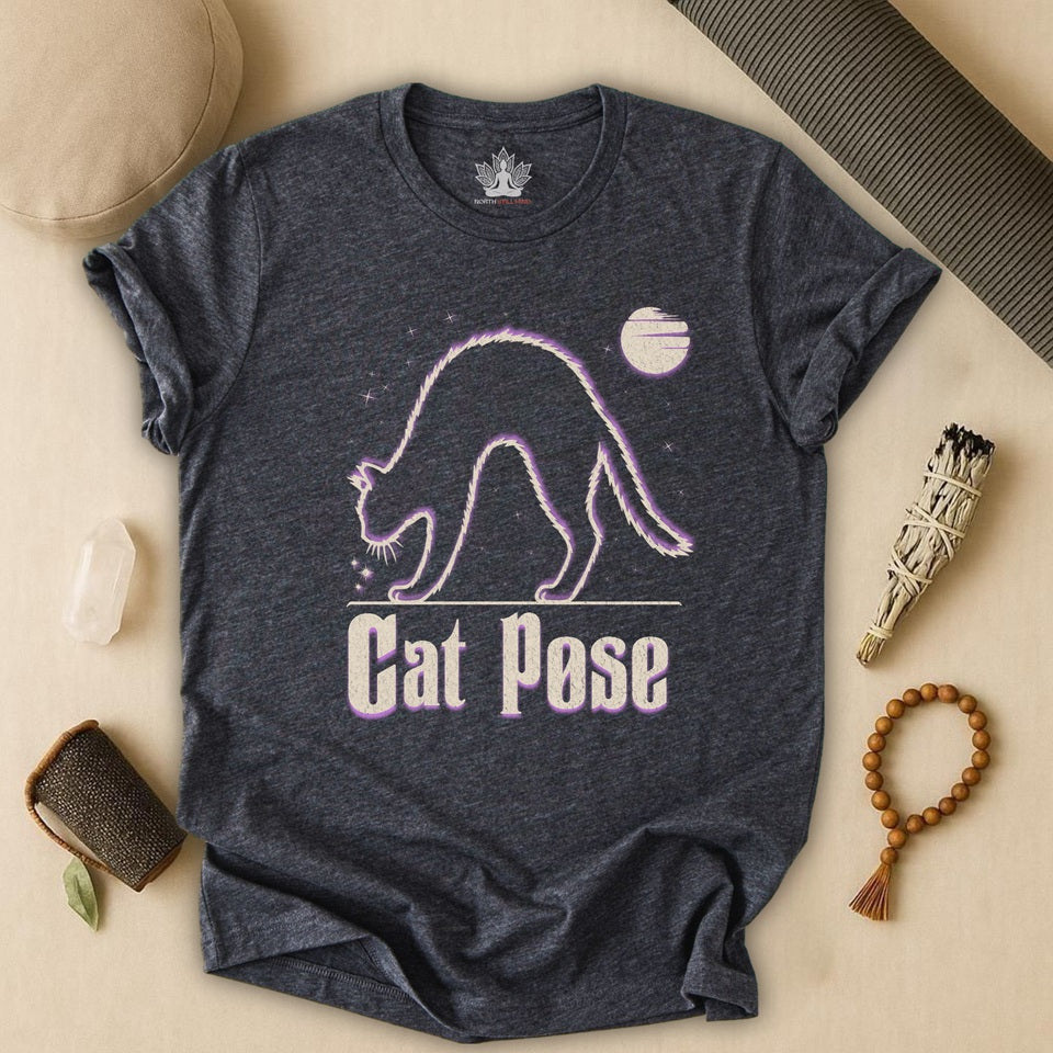 Cat Pose – Cosmic Stretch Tee