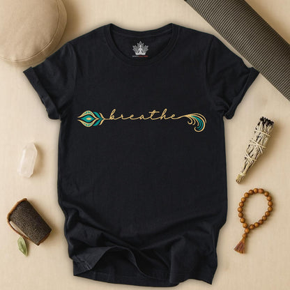 Breathe Feather Flow - Mindful Calm Tee